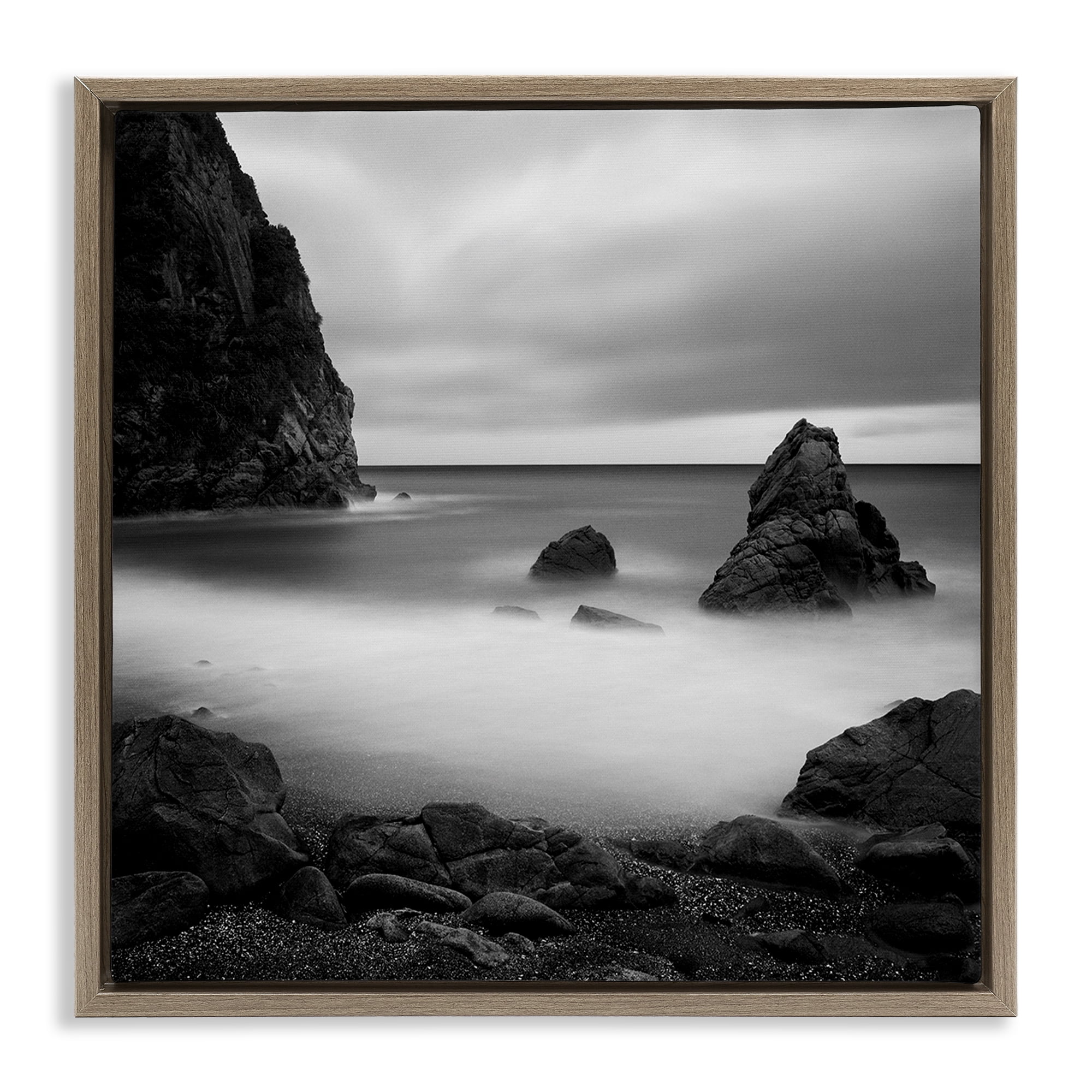 Stupell Industries Clear To The Horizon Brown Framed Floater Canvas Wall Art, design by Chip Forelli