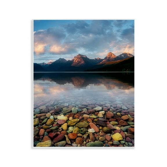 Stupell Industries Clear Water Pebbles Landscape Photography Unframed Art Print Wall Art, 11 x 14
