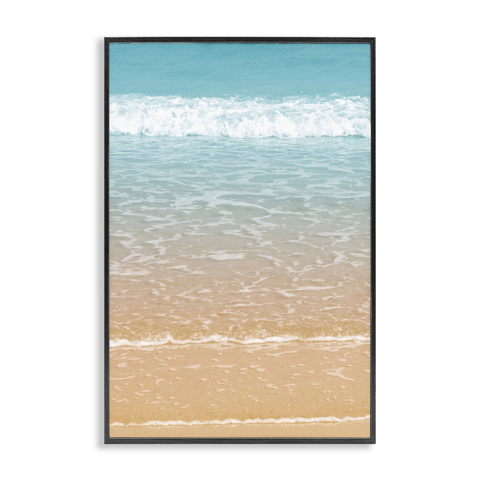 Stupell Industries Clear Waters Shore Nautical & Beach Photography Black Framed Art Print Wall Art, 20 x 30