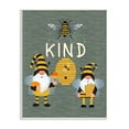thumbnail image 1 of Stupell Industries Clever Be Kind Garden Gnomes Bumble Bees Buzzing Wood Wall Art, 10 x 15, Design by Linda Birtel, 1 of 5
