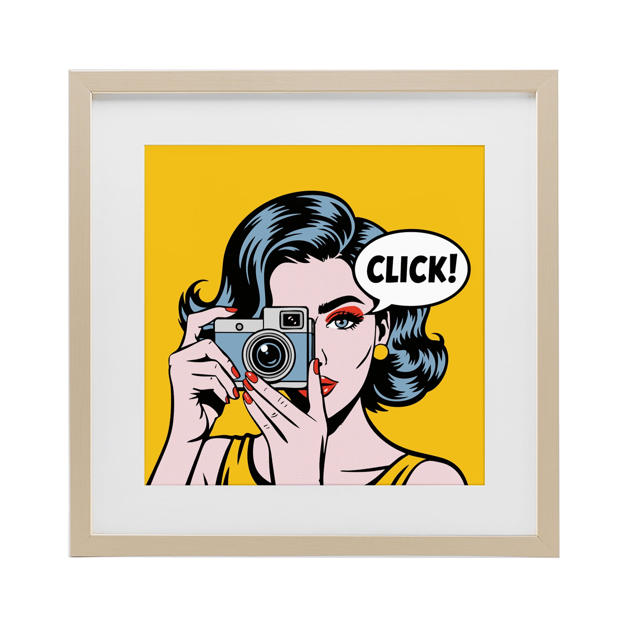 Stupell Industries Click Retro Photographer Birch Framed Print Under Glass, design by Andreas Magnusson