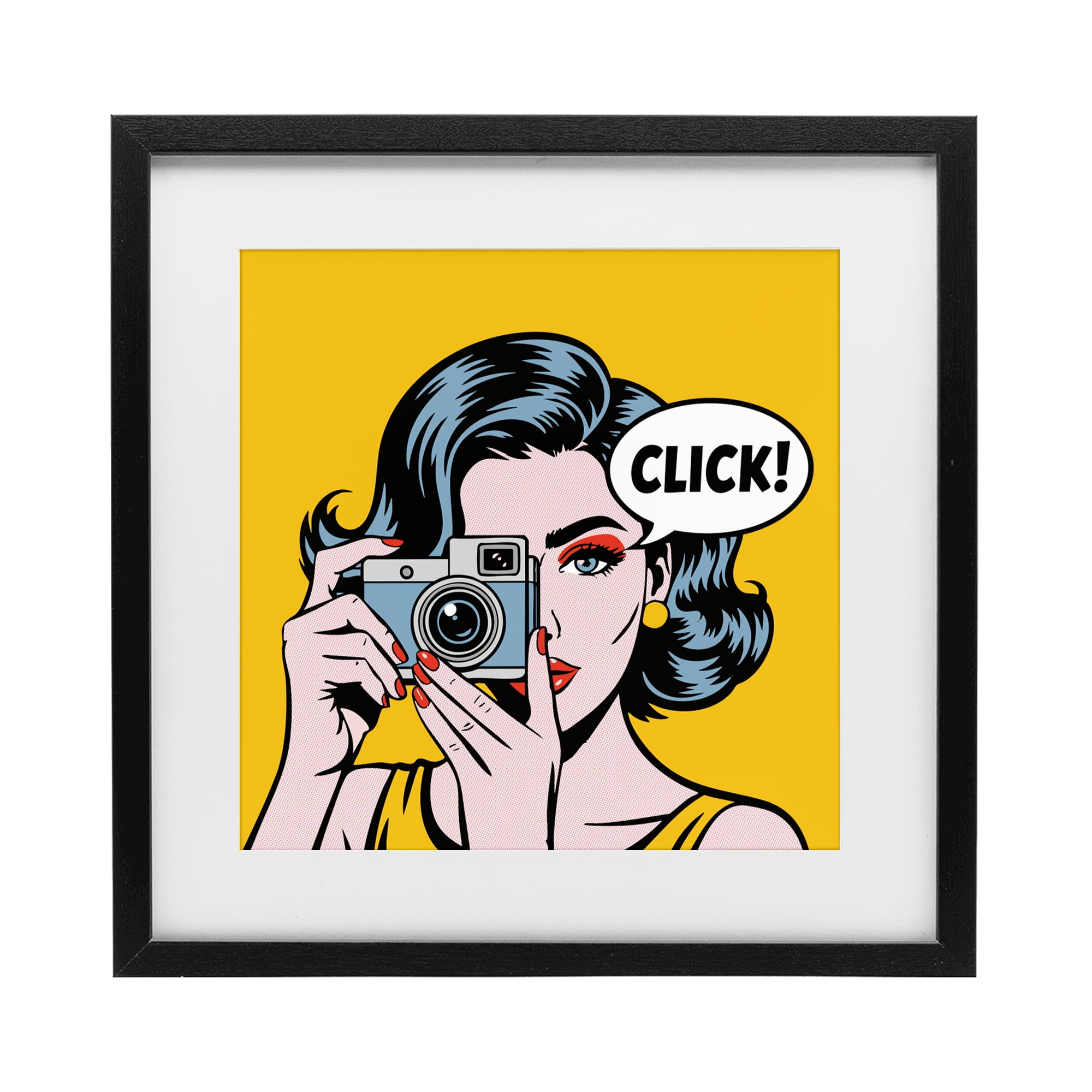 Stupell Industries Click Retro Photographer Black Framed Print Under Glass, design by Andreas Magnusson