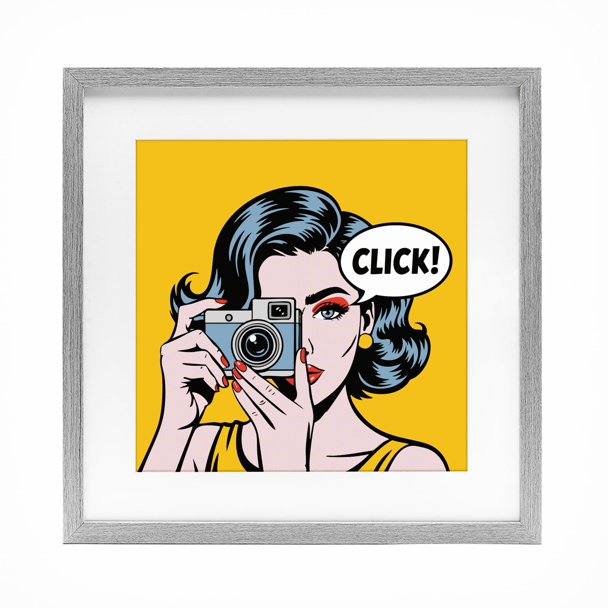 Stupell Industries Click Retro Photographer Gray Framed Print Under Glass, design by Andreas Magnusson