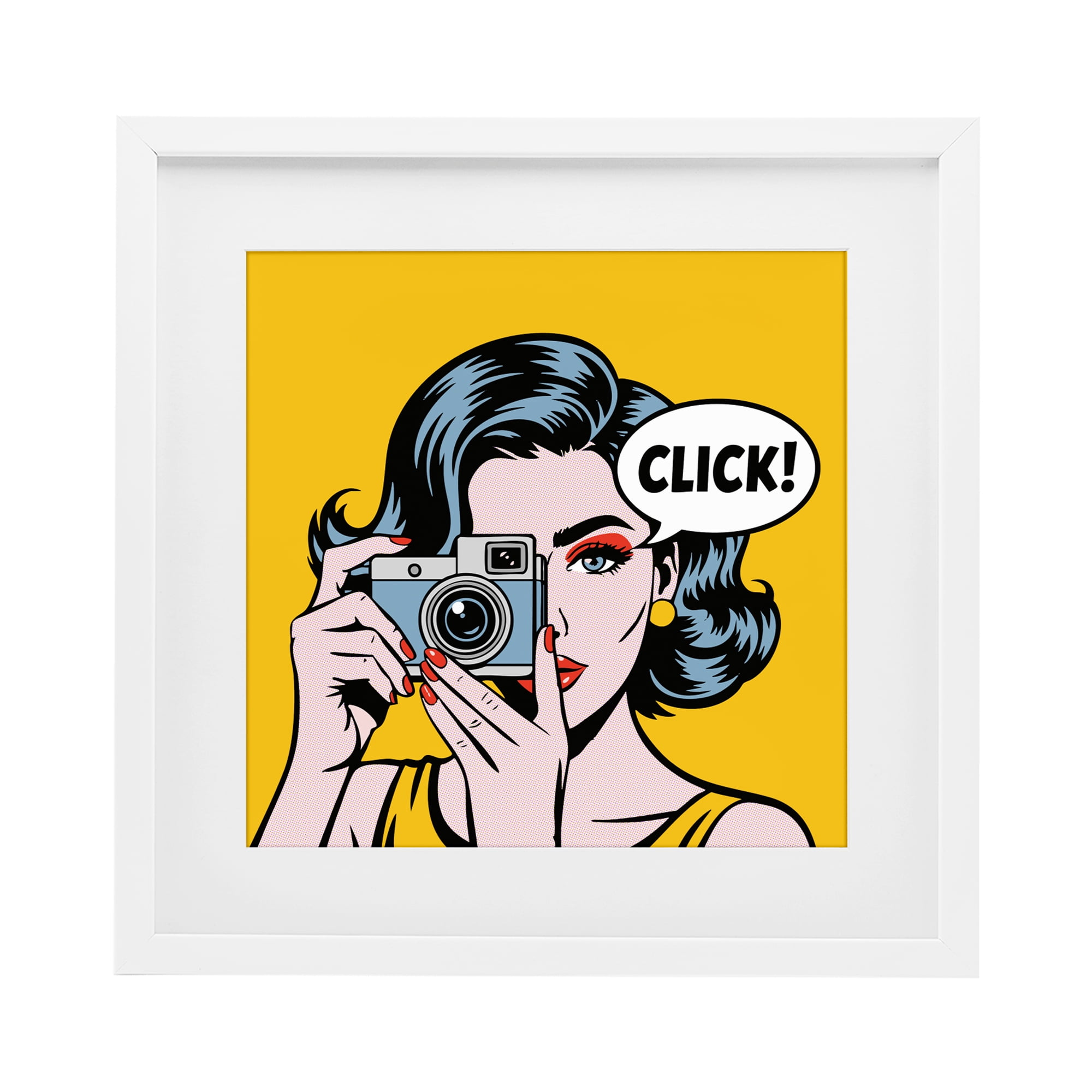 Stupell Industries Click Retro Photographer White Framed Print Under Glass, design by Andreas Magnusson