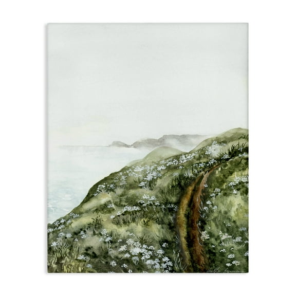 Stupell Industries Cliff Landscape Subtle Abstraction Landscape & Nature Painting Wrapped Canvas Canvas Art Print Wall Art, 36 x 48