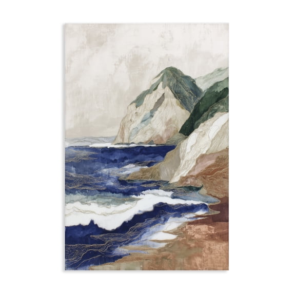 Stupell Industries Transitional Cliff Next To The Sea Canvas Art, 24 x 36, by Chromatic Storm Studio