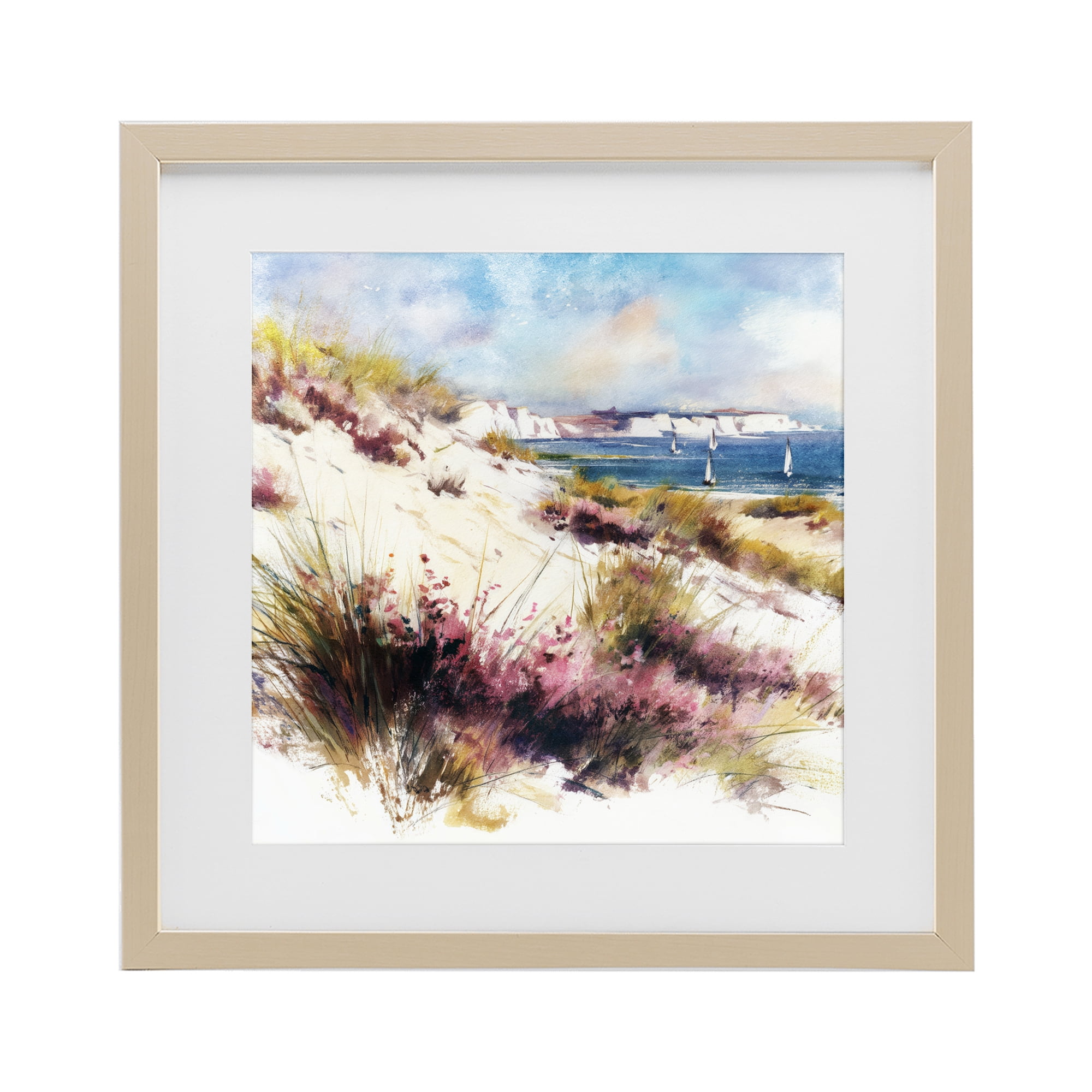 Stupell Industries Cliffs And Waters View Birch Framed Print Under Glass, design by Svetlana Aleynikova