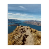 Stupell Industries Cliffs over Blue Sea Landscape Photography Gallery Wrapped Canvas Art Print Wall Art, 16 x 20