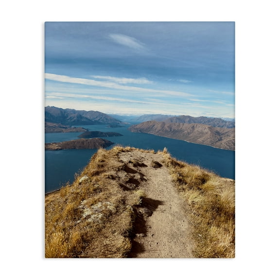 Stupell Industries Cliffs over Blue Sea Landscape Photography Gallery Wrapped Canvas Art Print Wall Art, 16 x 20