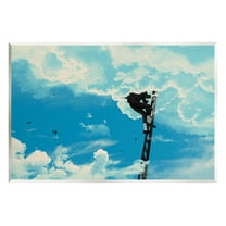 Stupell Industries Climbing Ladder Into Clouds Concept Graphic Art Unframed Art Print Wall Art, Design by Matheus Lopes Castro