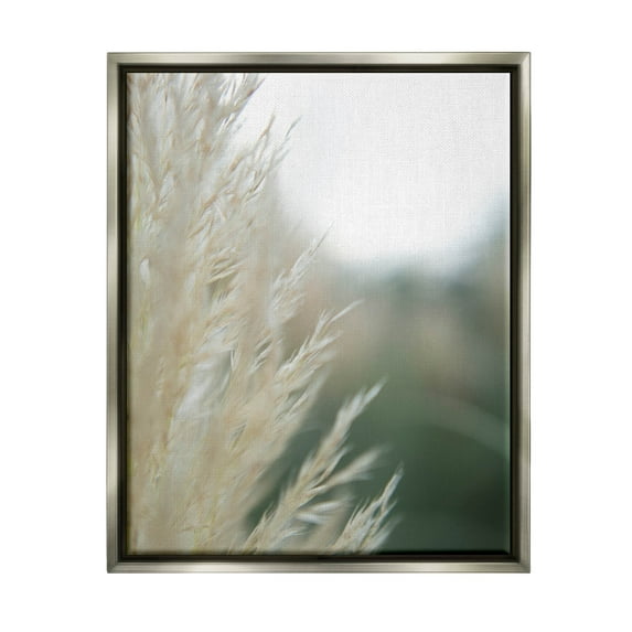 Stupell Industries Close Up Country Pampas Grass Photograph Luster Gray Floating Framed Canvas Print Wall Art, Design by Jason Johnson