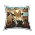 thumbnail image 1 of Stupell Industries Close Up Farm Cow Face Printed Throw Pillow Design by Andrea Lavery, 1 of 6