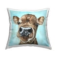 thumbnail image 1 of Stupell Industries Close Up Farm Cow Face Printed Throw Pillow Design by Jen Seeley, 1 of 6