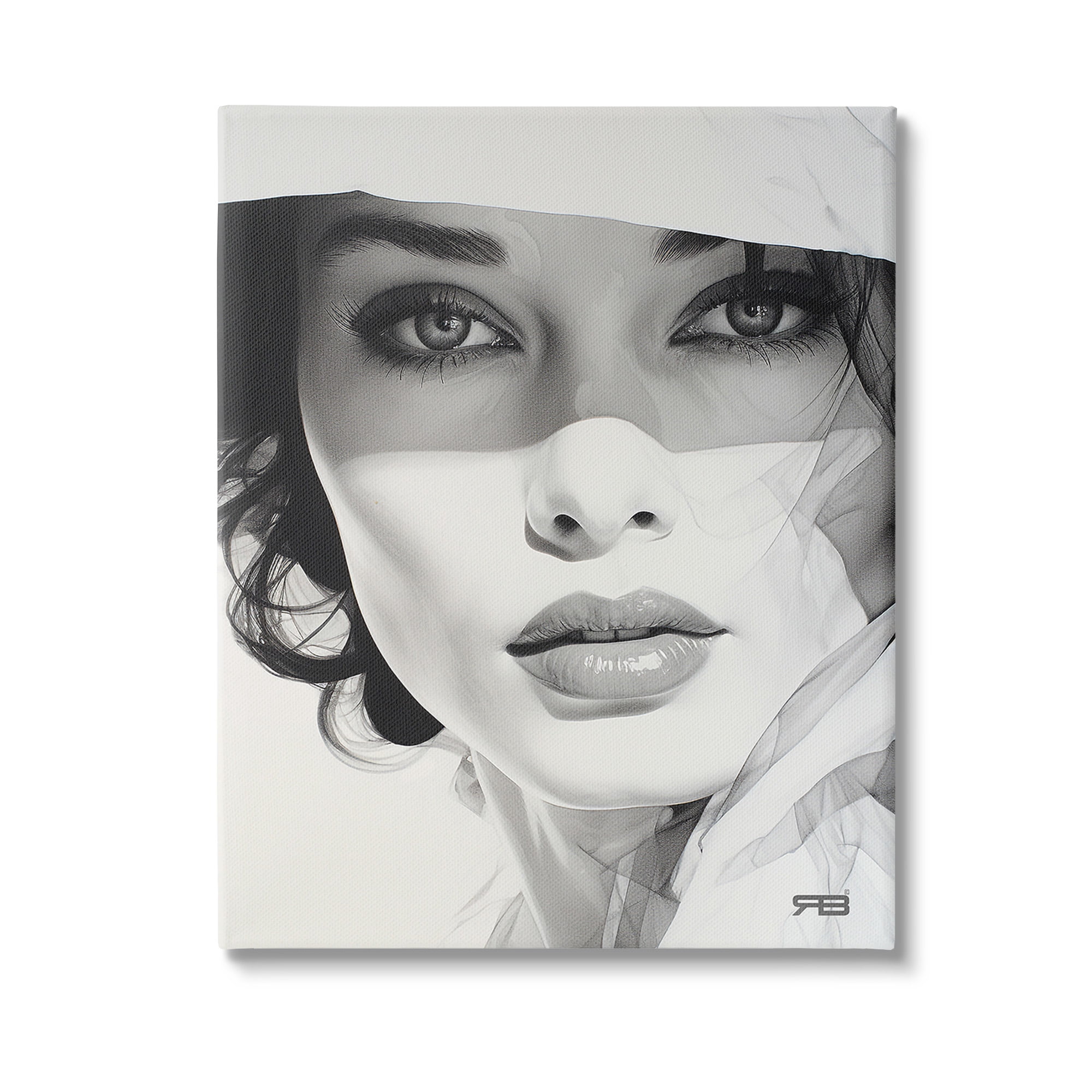 Stupell Industries Close Up Fashion Portrait Beauty & Fashion Painting Gallery Wrapped Canvas Art Print Wall Art, 30 x 40