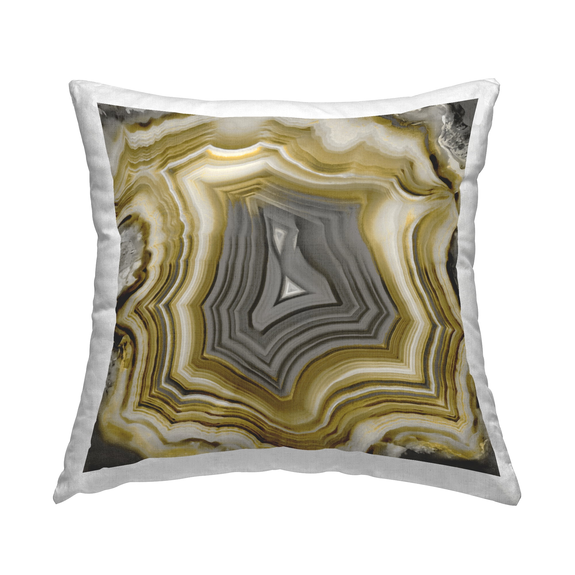 Stupell Industries Close Up Geode Crystal Quartz Printed Throw Pillow Design by Danielle Carson
