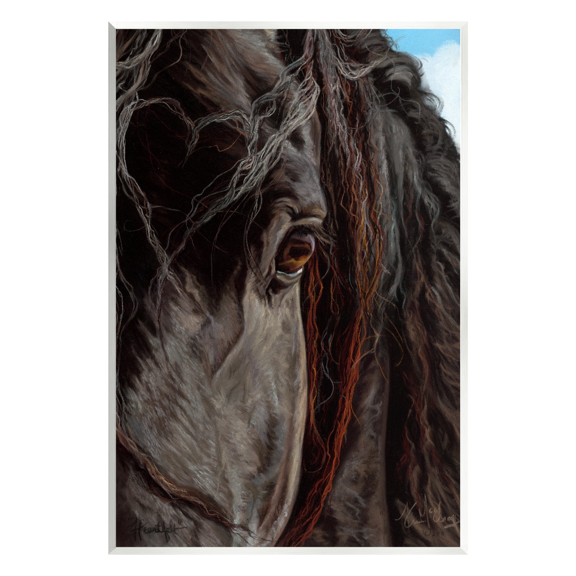 Stupell Industries Close Up Horse Portrait Animals & Insects Painting Unframed Art Print Wall Art, 10 x 15