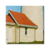 Stupell Industries Close Up Ocean Lighthouse Coastal Building Architecture Painting Gallery Wrapped Canvas Print Wall Art, Design by Graffitee Studios