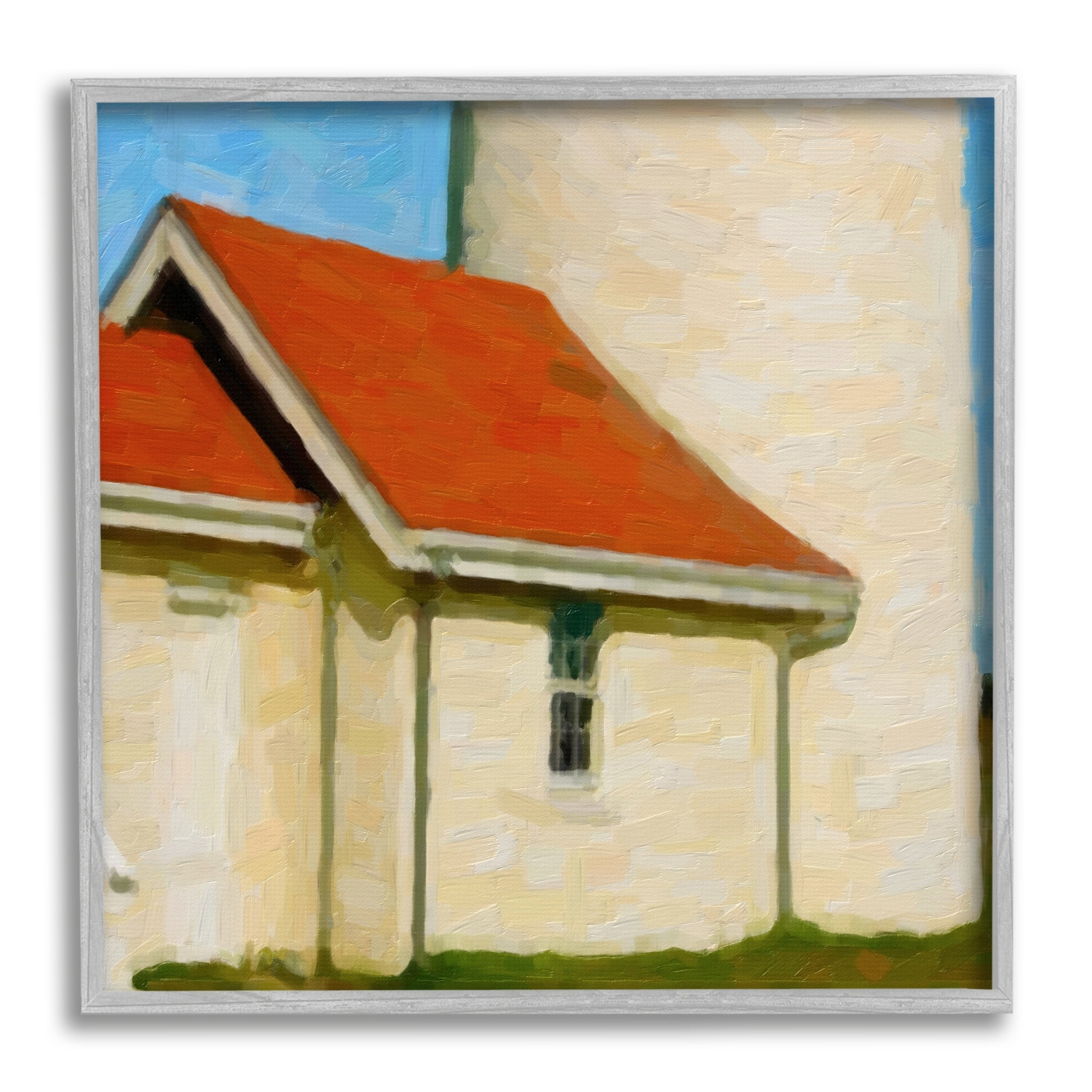 Stupell Industries Close Up Ocean Lighthouse Coastal Building Architecture Painting Gray Framed Art Print Wall Art, Design by Graffitee Studios