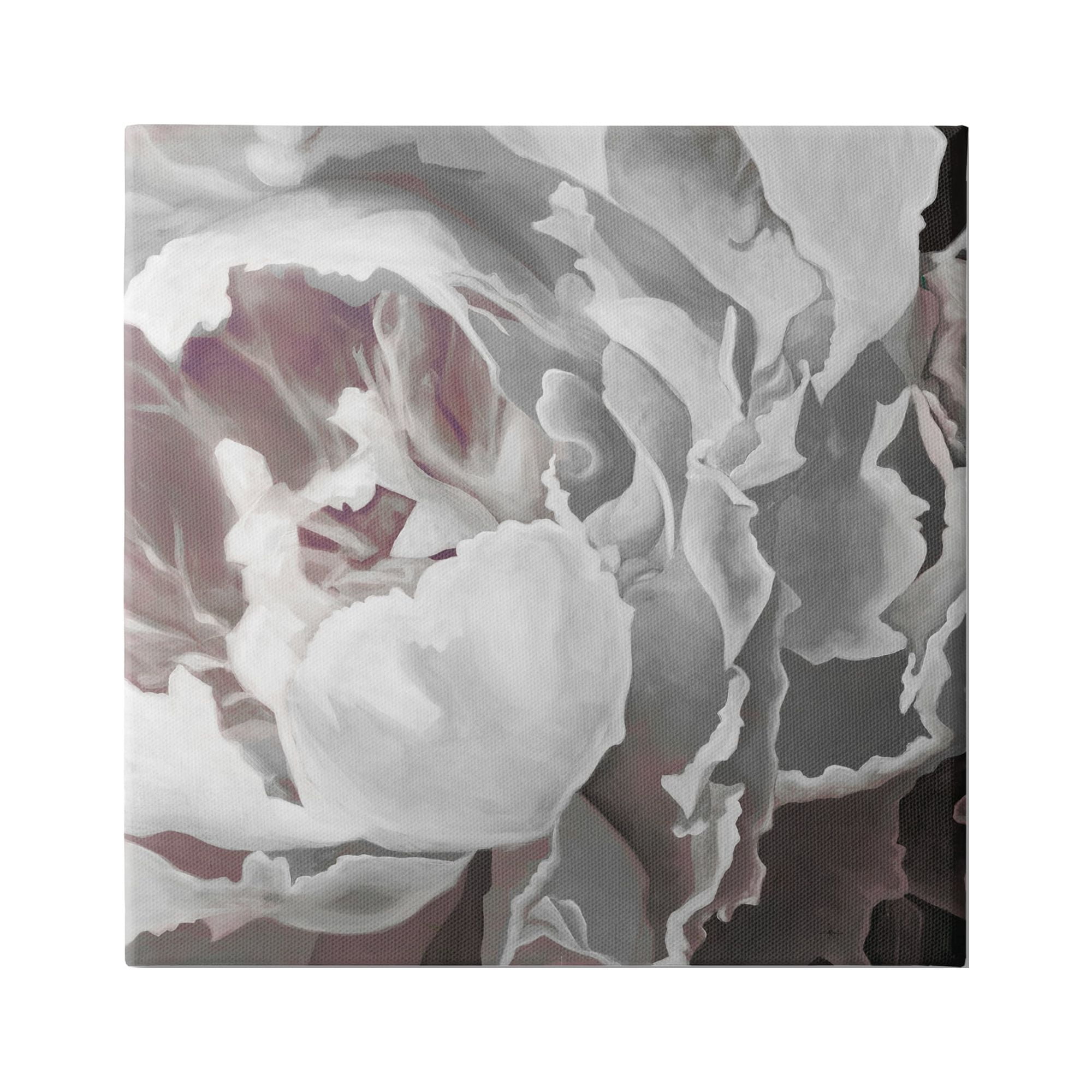 Stupell Industries Close Up Peony Blossom Botanical & Floral Painting Gallery Wrapped Canvas Print Wall Art, 30 x 30