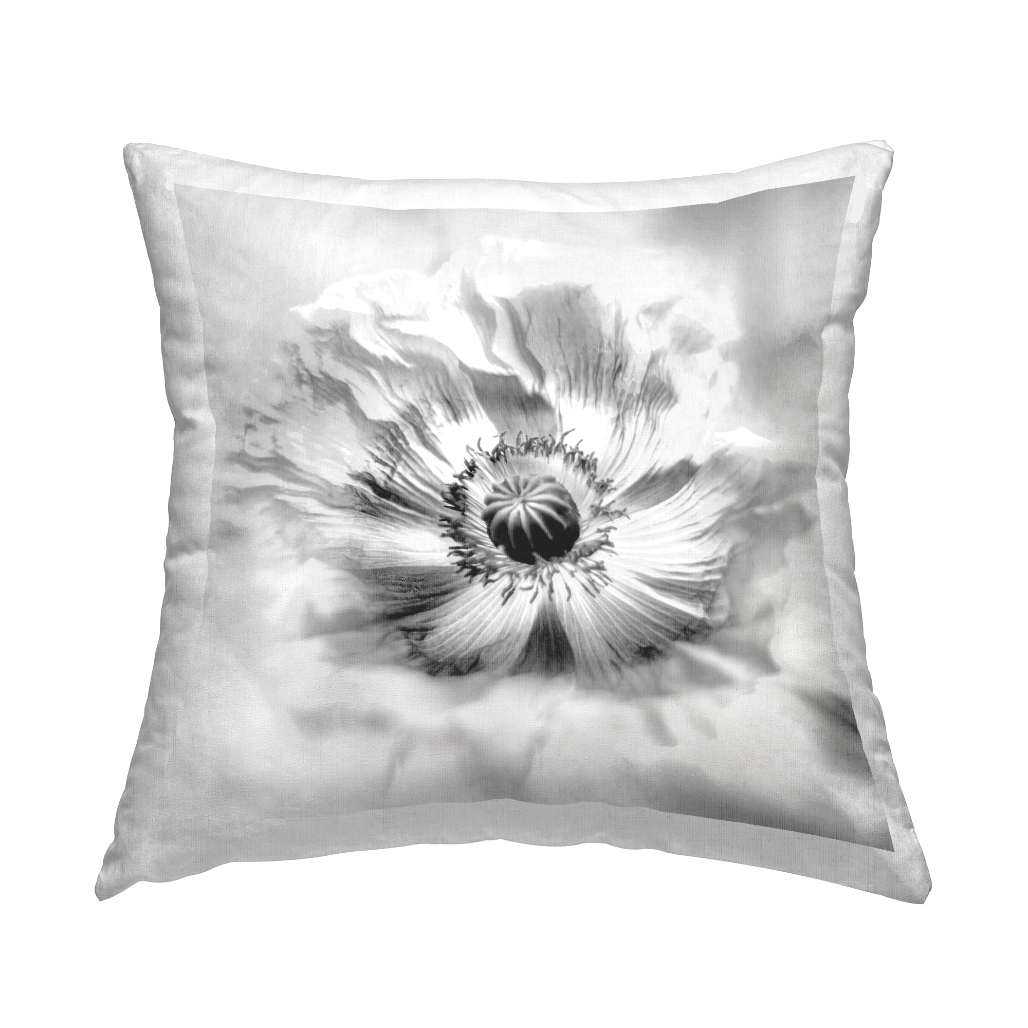 Stupell Industries Close Up Poppy Anther Decorative Printed Throw Pillow, 18 x 18