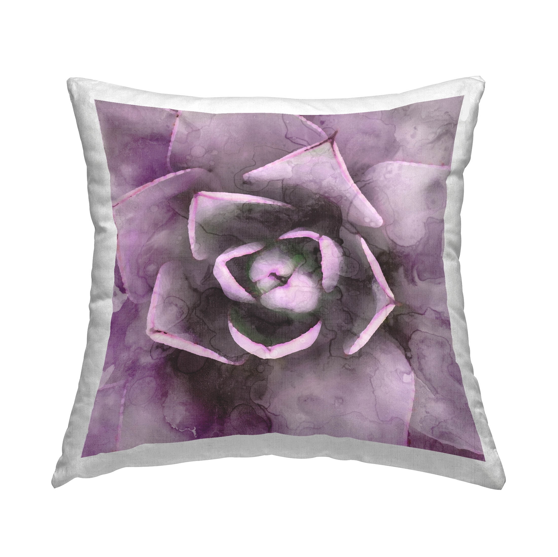 Stupell Industries Close Up Succulent Plant Leaves Printed Throw Pillow Design by Daphne Polselli