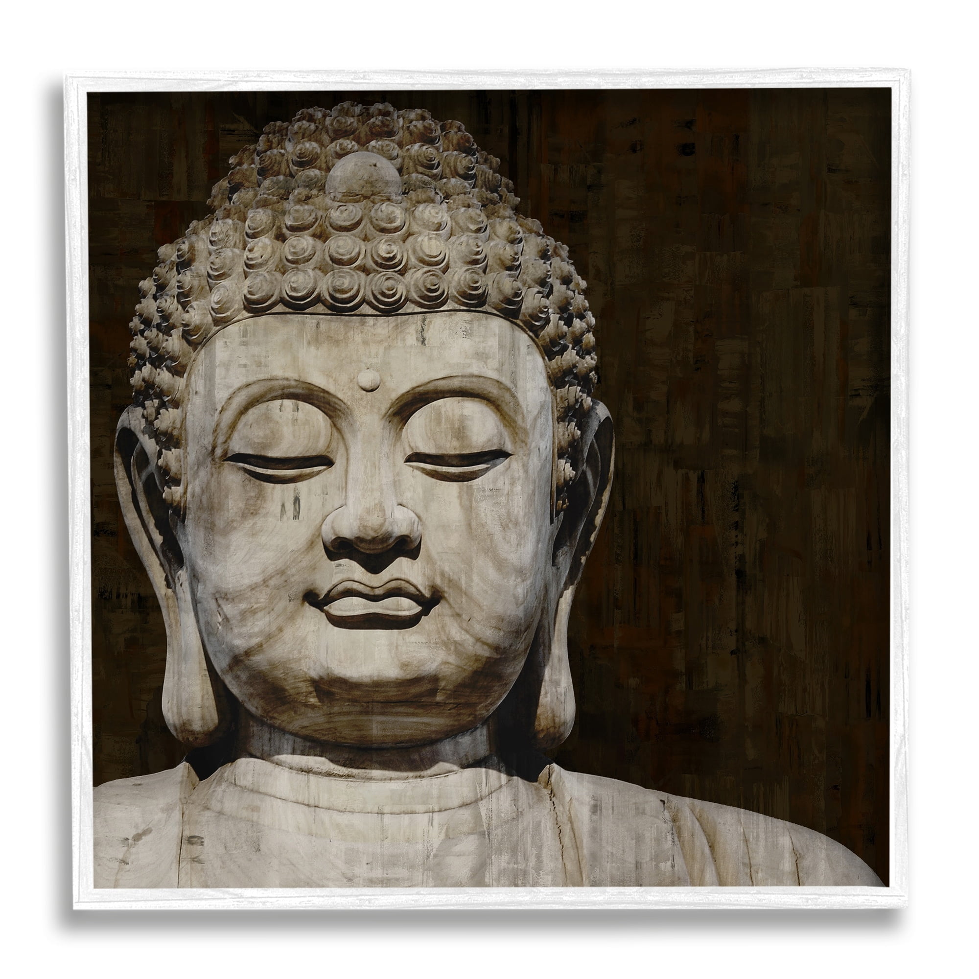 Stupell Industries Closed Eye Buddha Shrine Figure Portrait, 12 x 12,Design by Tom Bray