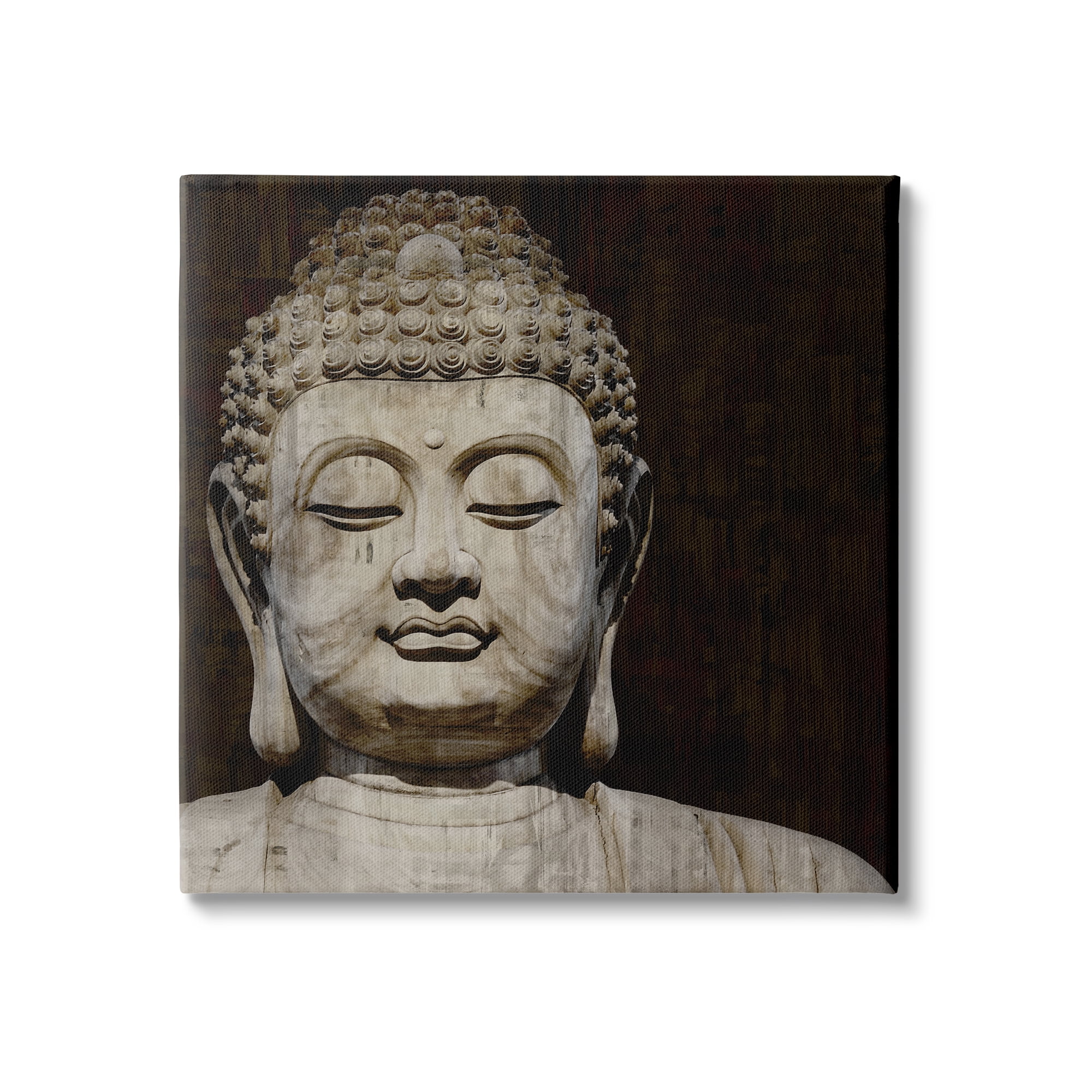 Stupell Industries Closed Eye Buddha Shrine Figure Portrait, 17 x 17,Design by Tom Bray