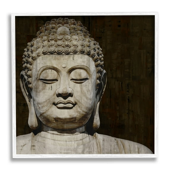 Stupell Industries Closed Eye Buddha Shrine Figure Portrait, 17 x 17,Design by Tom Bray