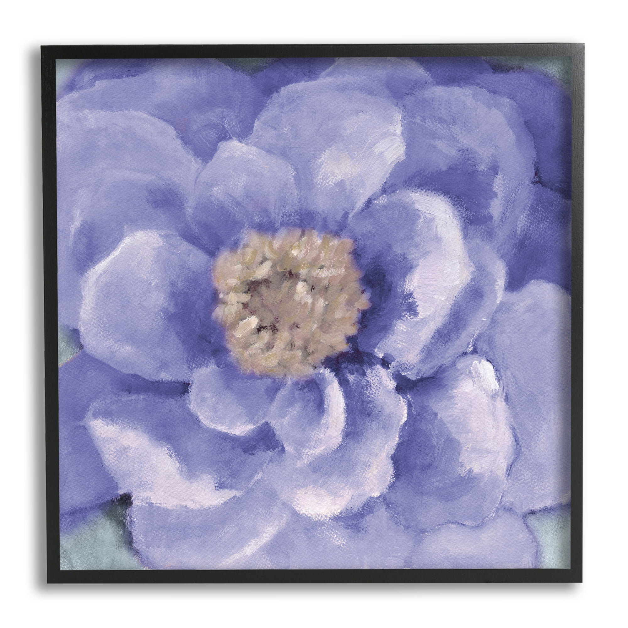 Stupell Industries Closeup Purple Anemone Flower Blossom Illustration Drawings Black Framed Art Print Wall Art, 12x12, by Lanie Loreth