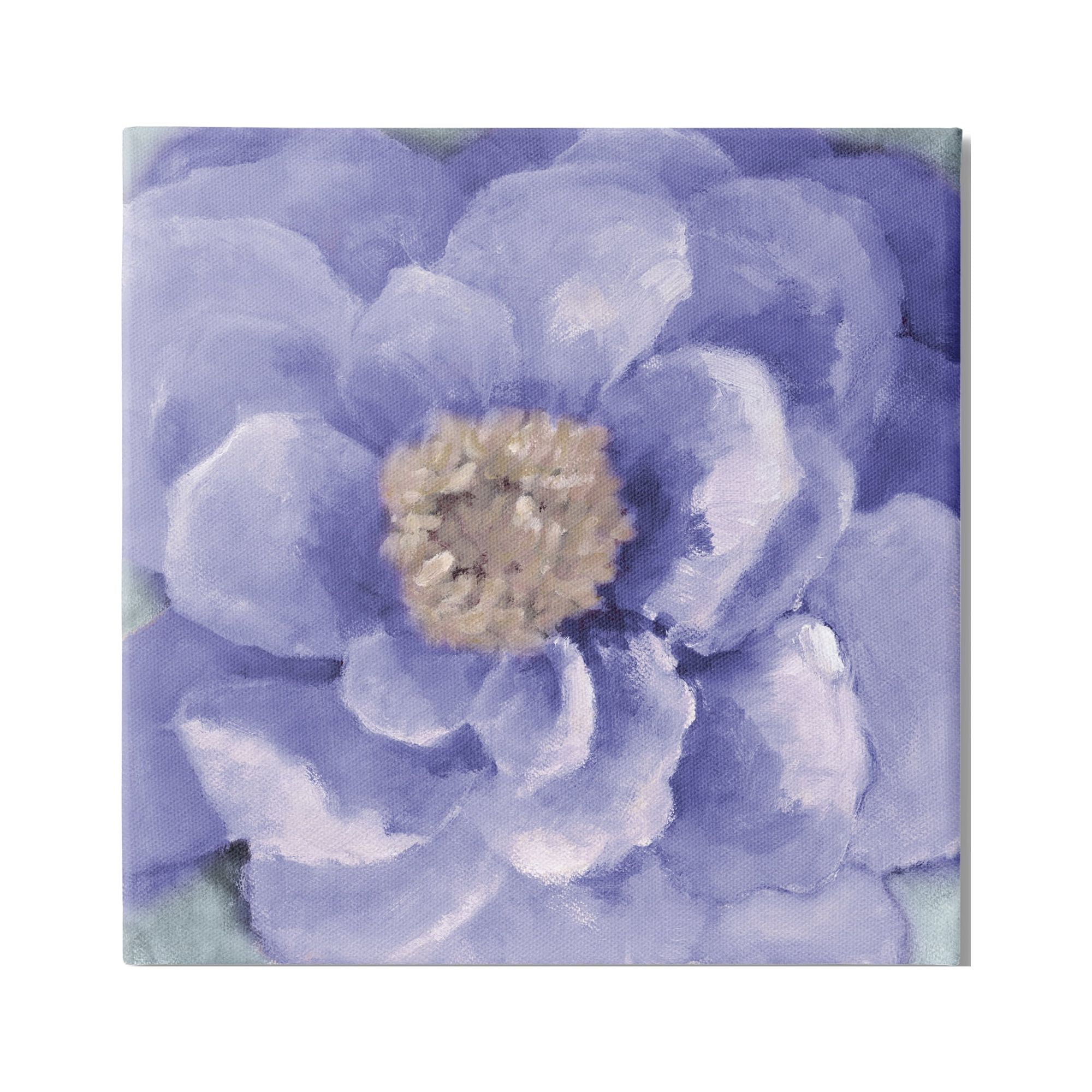 Stupell Industries Closeup Purple Anemone Flower Blossom Illustration Drawings Gallery-Wrapped Canvas Print Wall Art, 36x36, by Lanie Loreth