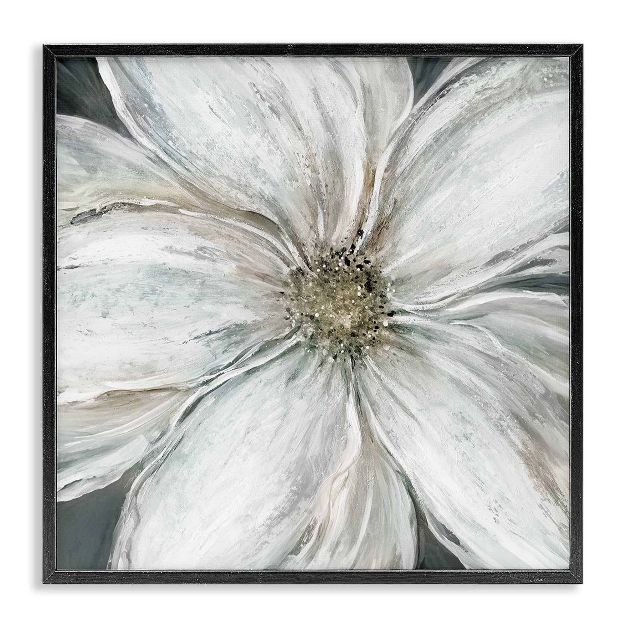 Stupell Industries Closeup Serene White Blossom Black Framed Giclee Art, design by Carol Robinson