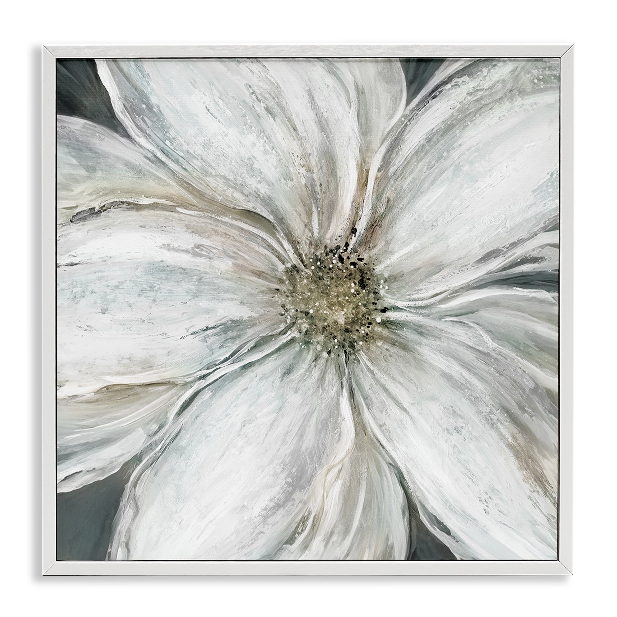 Stupell Industries Closeup Serene White Blossom White Framed Giclee Art, design by Carol Robinson