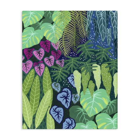 Stupell Industries Cloud Forest Tropical Jungle Canvas Wall Art design by Courtney Haley, 30 x 24