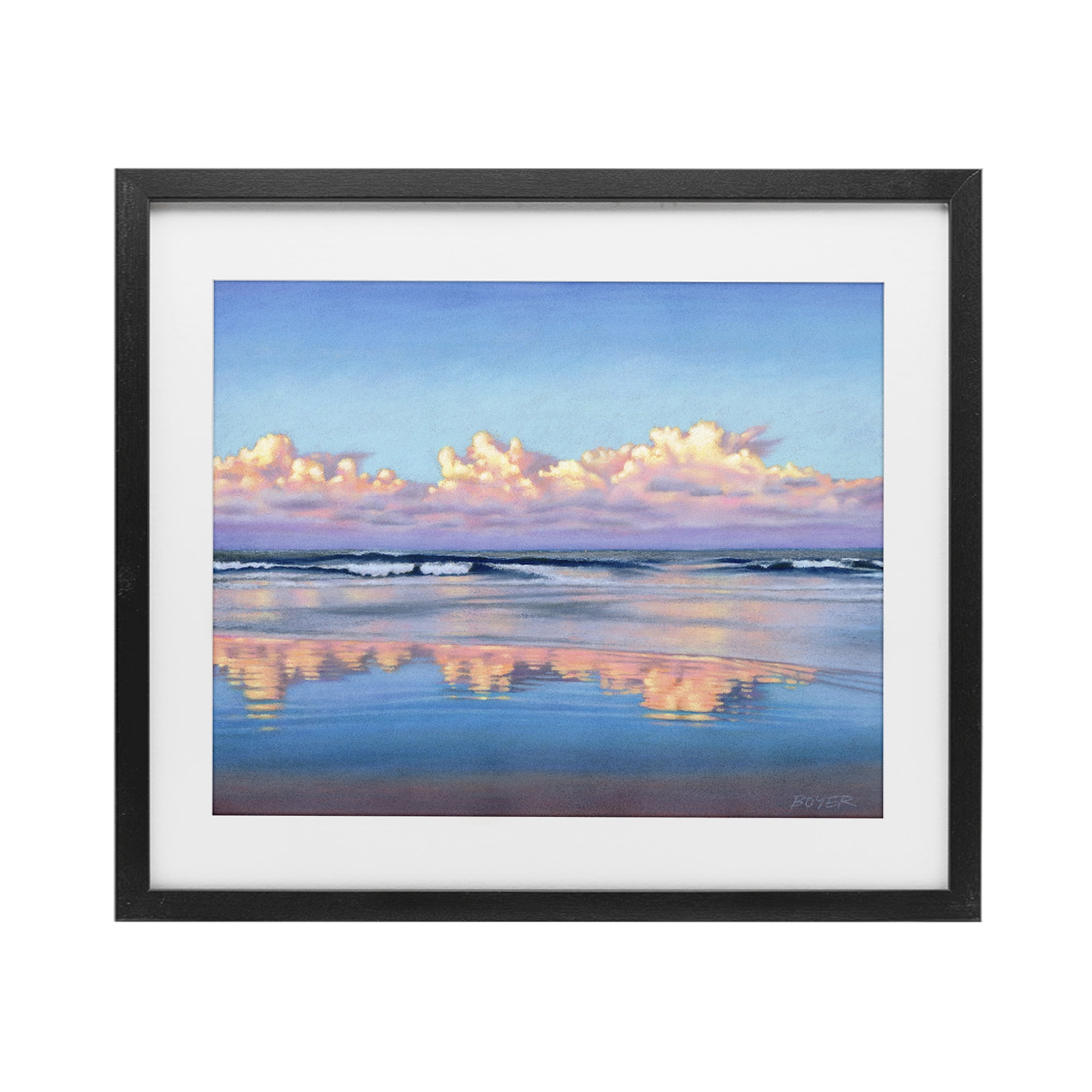Stupell Industries Cloud Illusions Reflection Black Framed Print Under Glass, design by Susy Boyer