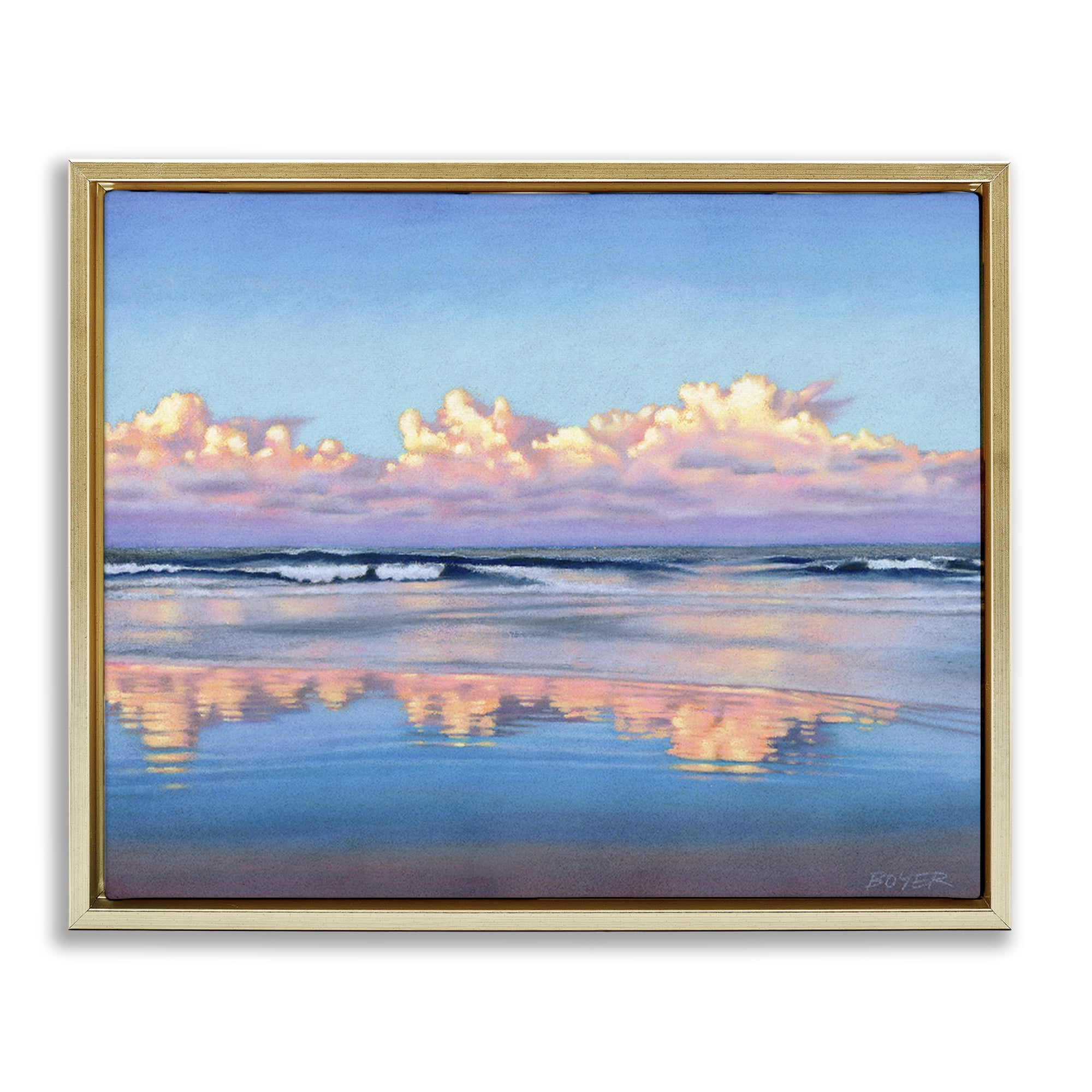 Stupell Industries Cloud Illusions Reflection Gold Framed Floater Canvas Wall Art, design by Susy Boyer