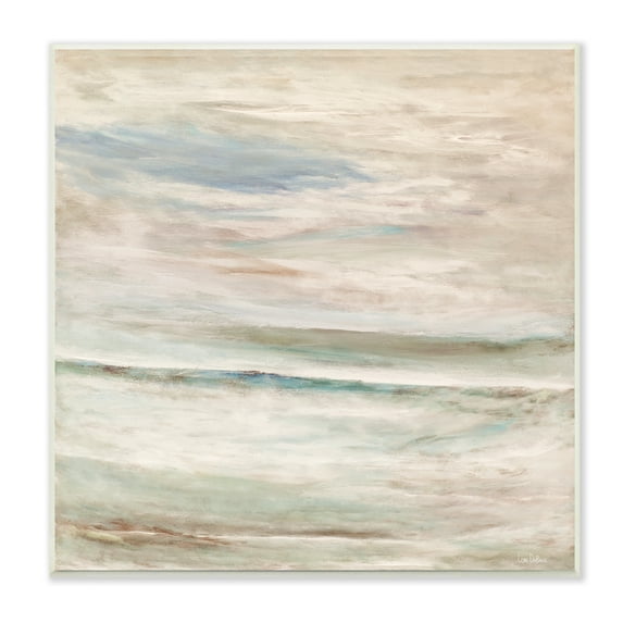 Stupell Industries Cloud Landscape Abstraction Mystical Off-White Blue Green, 12 x 12, Designed by Lori Dubois