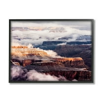 Stupell Industries Clouds & Mesa Scenery Landscape Photography Black Framed Art Print Wall Art, 14 x 11