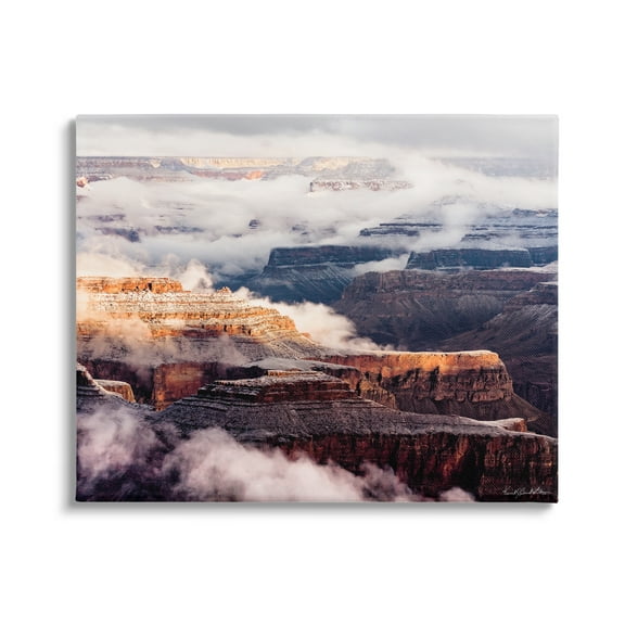 Stupell Industries Clouds & Mesa Scenery Landscape Photography Gallery Wrapped Canvas Art Print Wall Art, 20 x 16