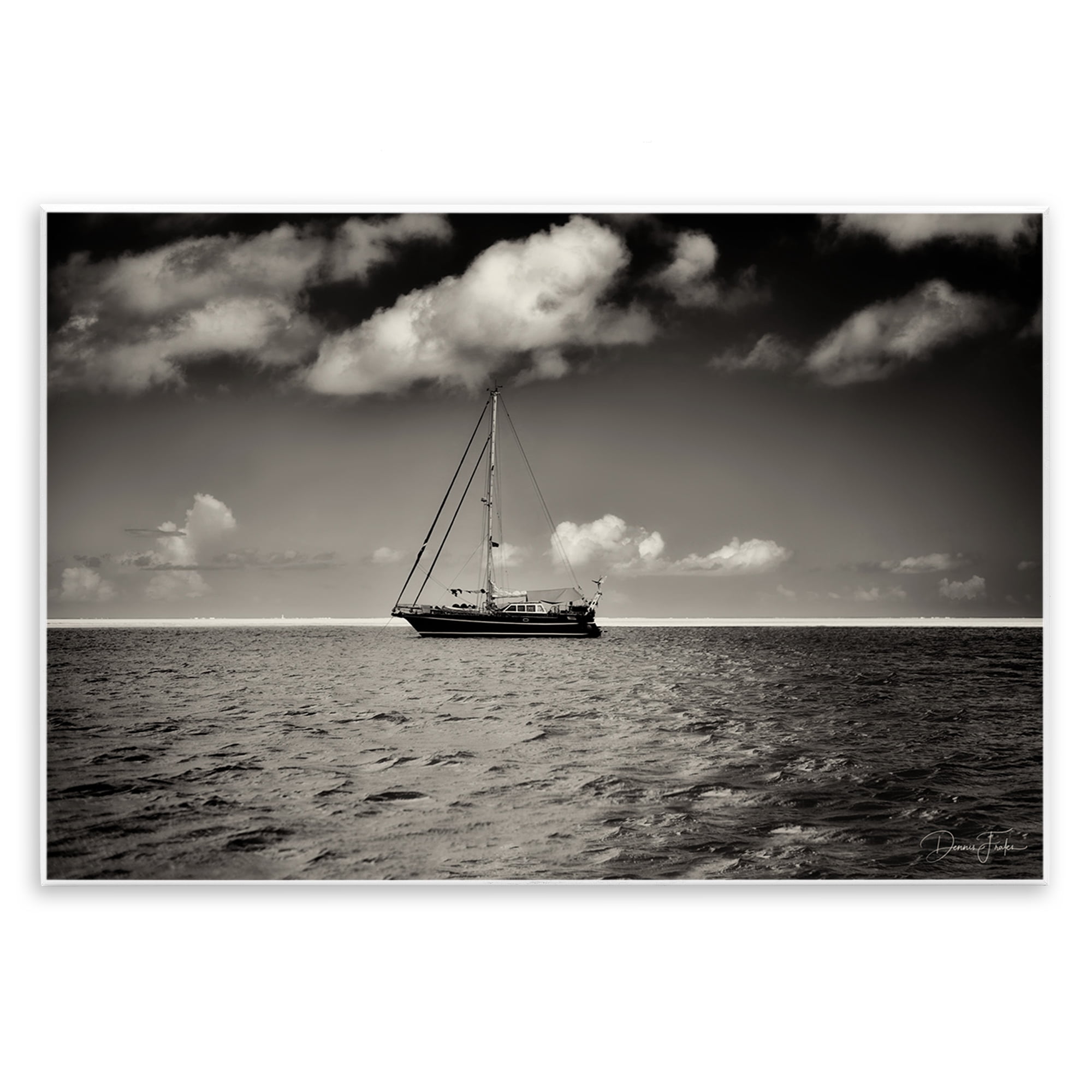 Stupell Industries Clouds Over Big Ship Landscape Photography Unframed Art Print Wall Art, 15 x 10