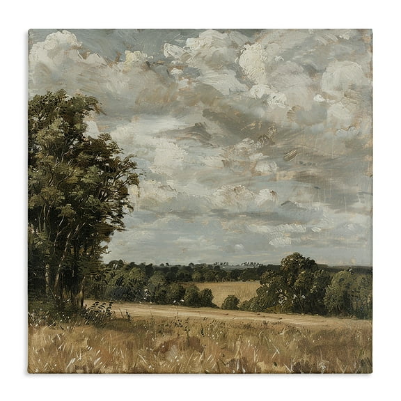 Stupell Industries Clouds Over Country Scenery Landscape & Nature Painting Wrapped Canvas Canvas Art Print Wall Art, 36 x 36