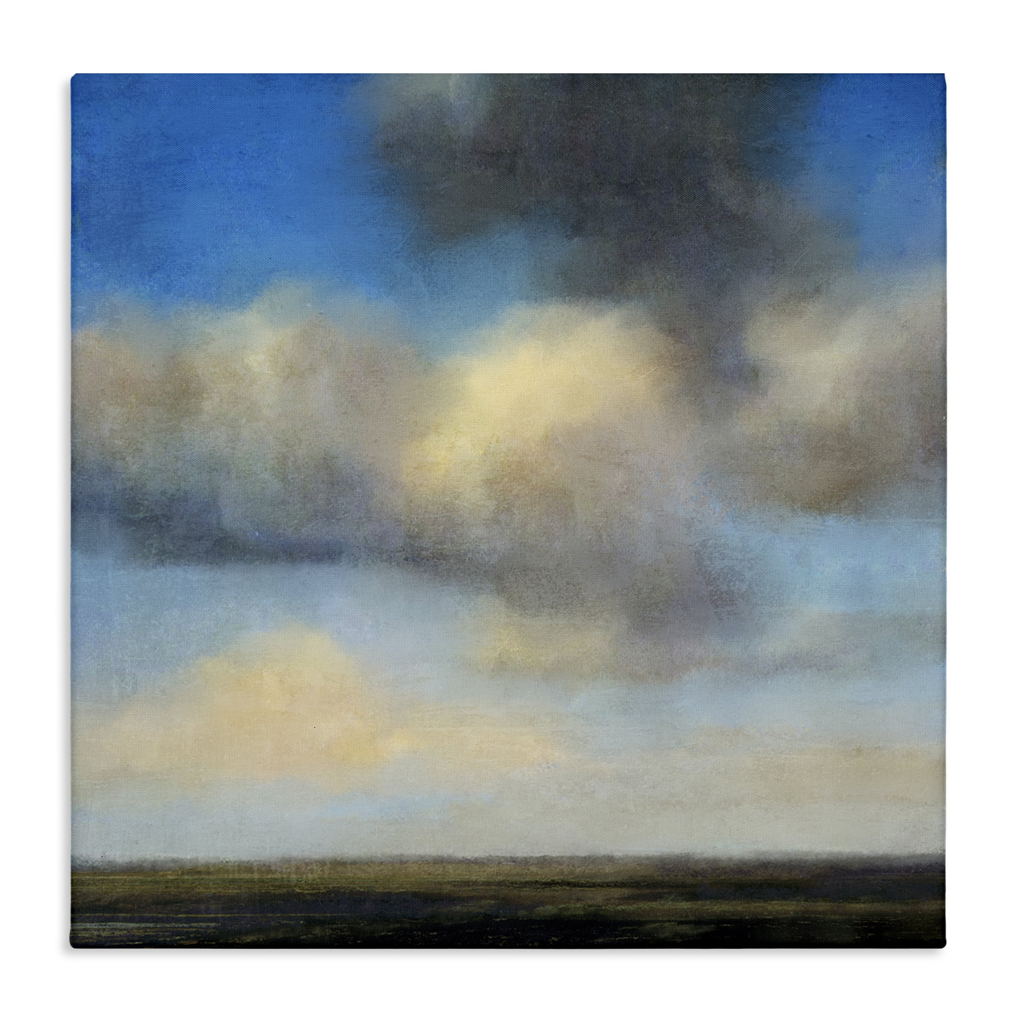 Stupell Industries Clouds Over Countryside Landscape & Nature Painting Wrapped Canvas Art Print Wall Art, 24 x 24