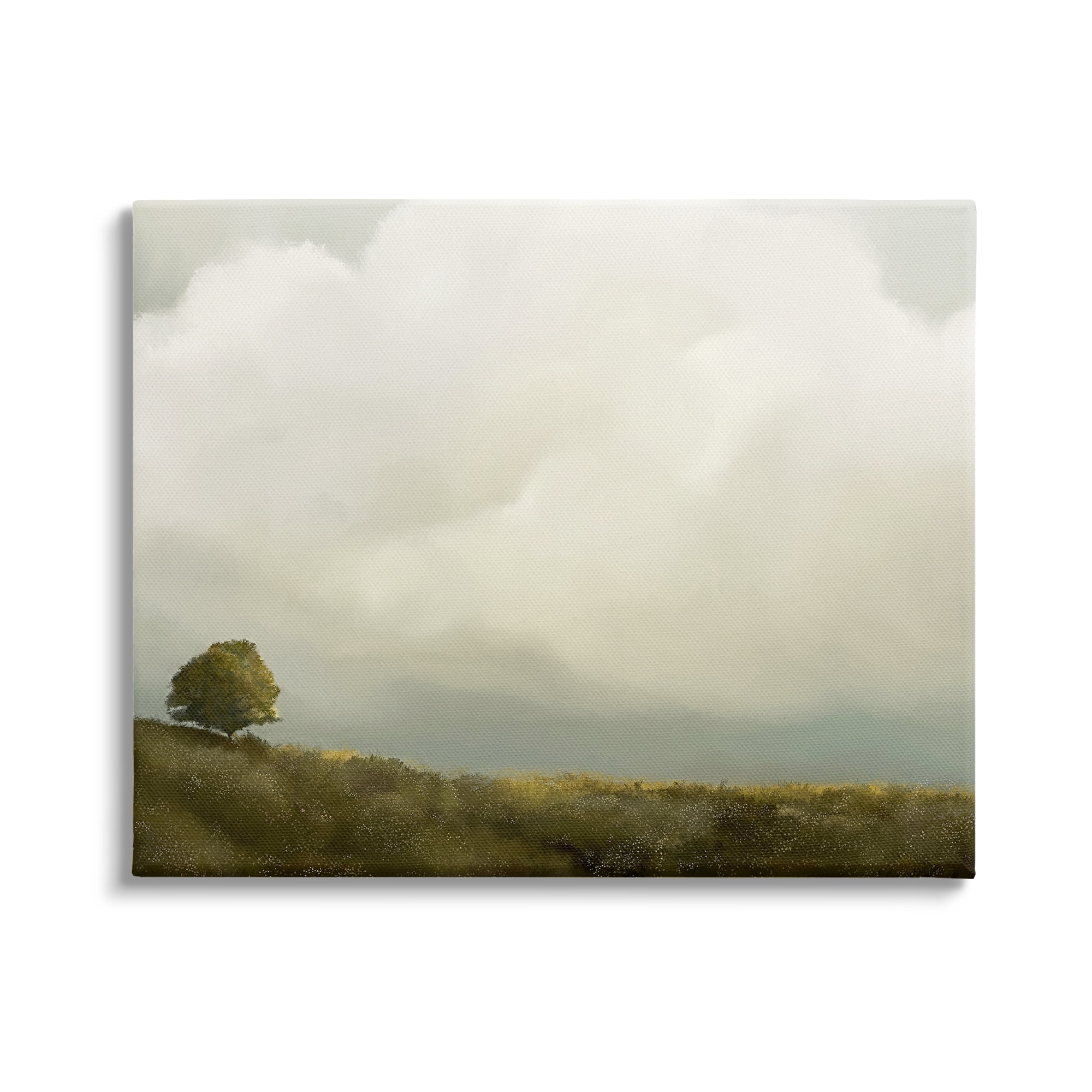 Stupell Industries Clouds Over Pasture Landscape Painting Gallery Wrapped Canvas Art Print Wall Art, 30 x 24