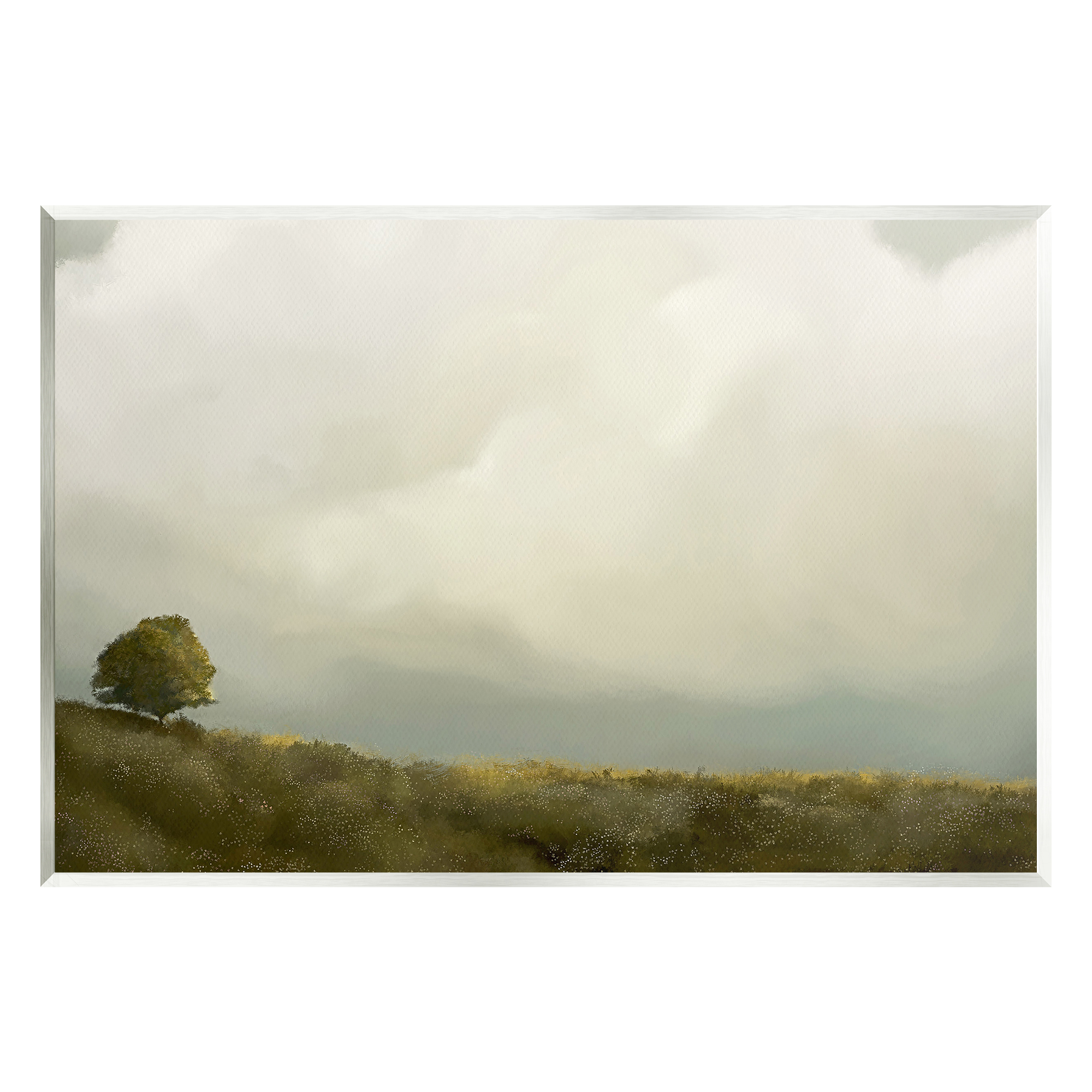 Stupell Industries Clouds Over Pasture Landscape Painting Unframed Art Print Wall Art, 15 x 10