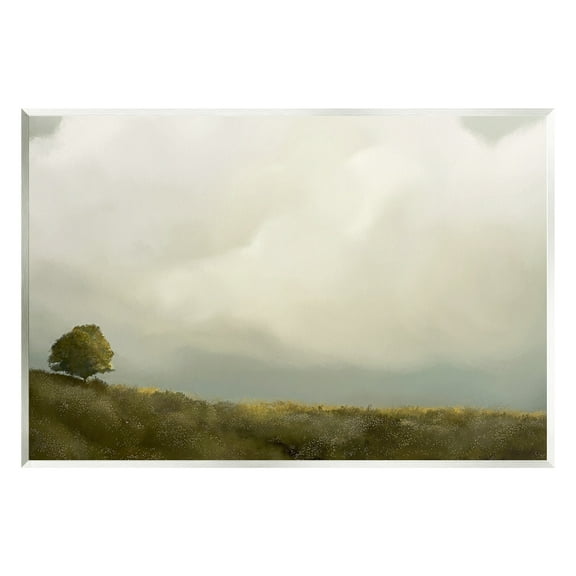 Stupell Industries Clouds Over Pasture Landscape Painting Unframed Art Print Wall Art, 15 x 10
