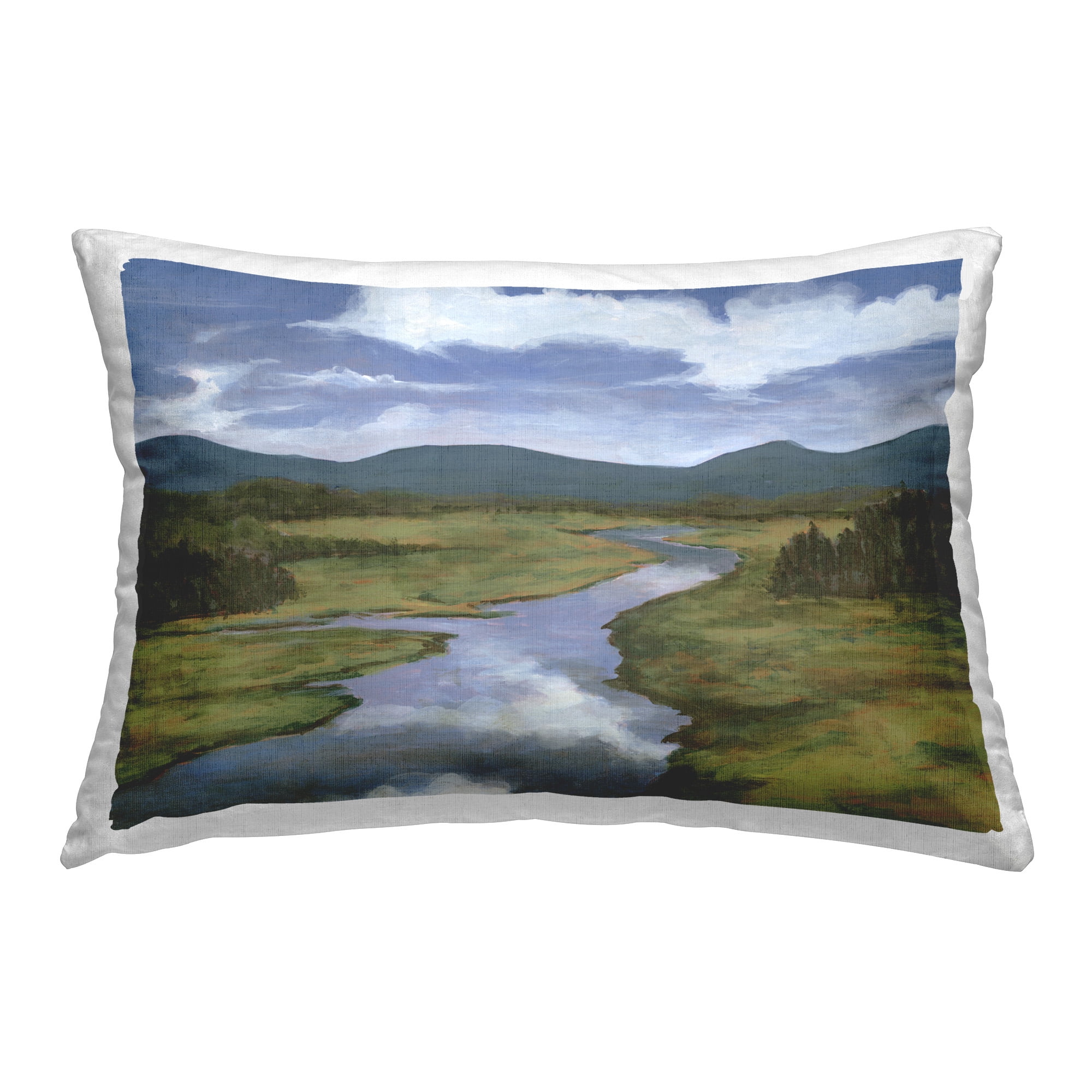 Stupell Industries Clouds Reflecting in River Decorative Printed Throw Pillow Design by Michael Willett