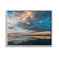 thumbnail image 1 of Stupell Industries Clouds & Sunset Reflection Landscape Painting Gray Framed Art Print Wall Art, 14 x 11, 1 of 9