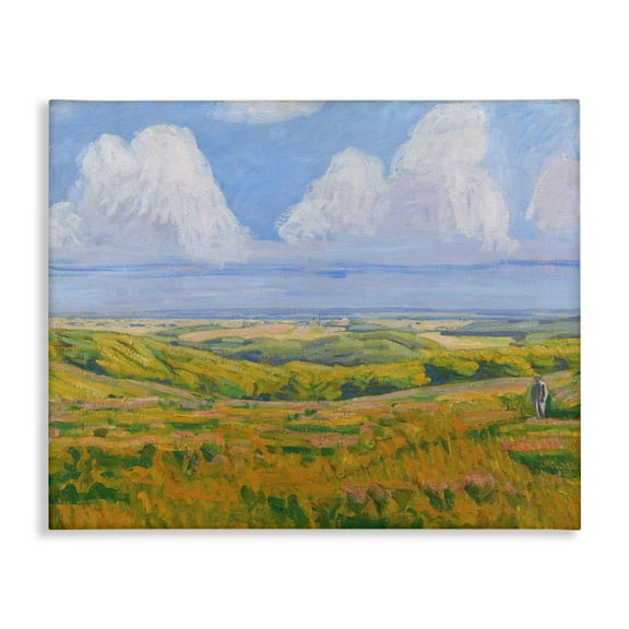 Stupell Industries Clouds over Classic Country Landscape & Nature Painting Wrapped Canvas Art Print Wall Art, 20 x 16