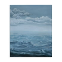 Stupell Industries Clouds over Rough Seas Nautical & Beach Painting Wrapped Canvas Art Print Wall Art, 16 x 20