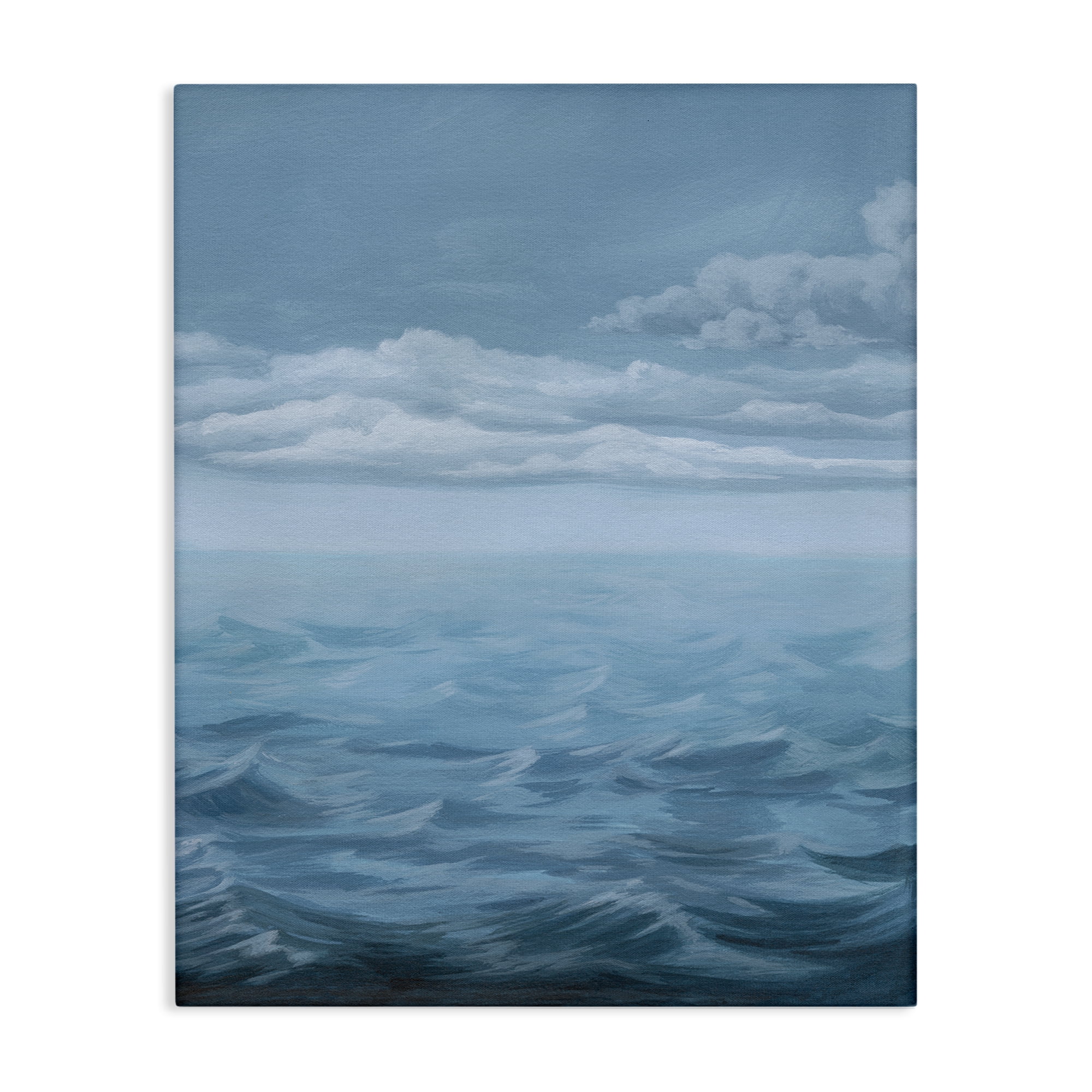 Stupell Industries Clouds over Sea Waves Nautical & Beach Painting Wrapped Canvas Art Print Wall Art, 16 x 20