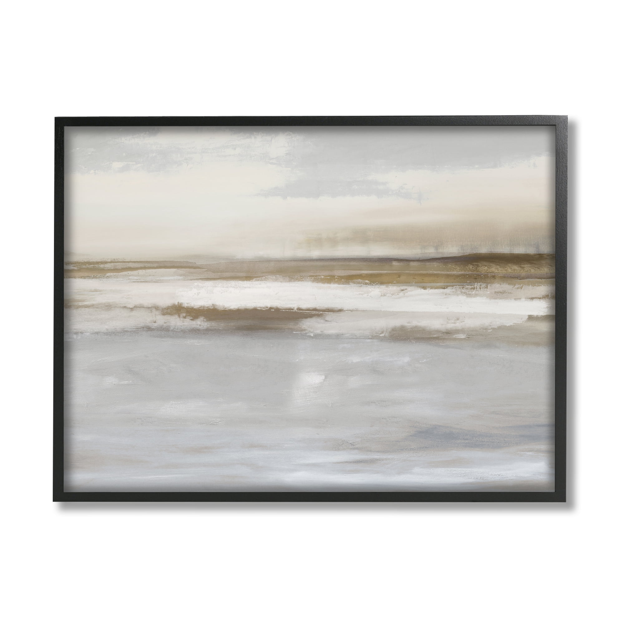 Stupell Industries Cloudy Abstract Landscape Landscape Painting Black Framed Art Print Wall Art, 20 x 16